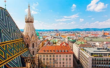 A view of Vienna rooftops